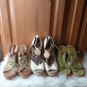Women's Variety Wedge Sandals LOT